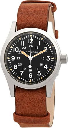 Hamilton Khaki Field Hand Wind Black Dial Mens Watch H69439531