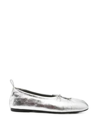 Alohas Ballet Flats Shimmer Silver Rosalind