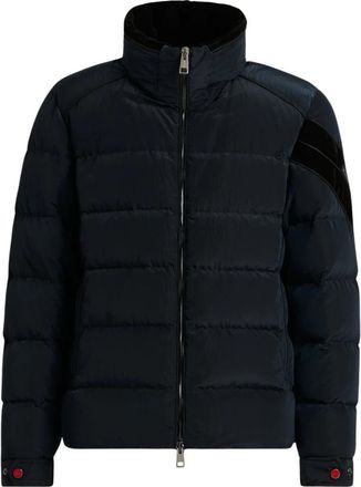 Kiton Gewatteerde Bomberjack met Fluweel Kraag - Heren - Winterjassen - Blauw - L - Jassen