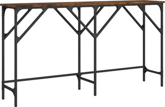 vidaXL Vidaxl - Mesa Consola Madera De Ingenier&iacute;a Roble Ahumado 140x29x75 Cm