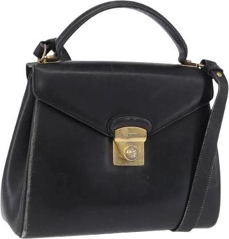 Ferragamo Pre-owned Hand Bag - Dames - Vintage Handtas - Zwart - ONE Size - Leer - Vintage