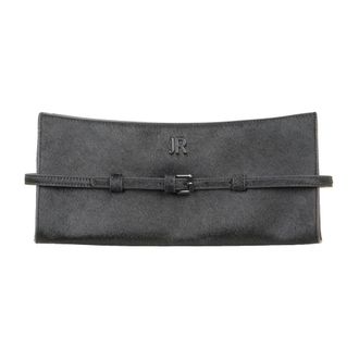 John Richmond Pochette in Cavallino con Cintura Decorativa - Bags - Mujer - Negro - ONE SIZE