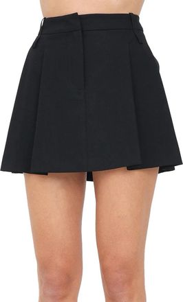 Pinko Black Polyester Viscose Elastane Womens College Skirt