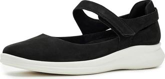 Clarks Lynell Strap Womens Dress Flat Shoes Black Nubuck : 7.5 B - Medium