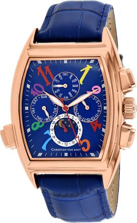Christian Van Sant Mens Grandeur Blue Dial Watch