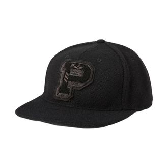 Polo Ralph Lauren Zwarte Baseline Logo Baseball Cap - Heren - Petten - Zwart - S - Wol - Accessoires