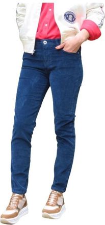 Denim Studio Maisie Corduroy Broek - Blauwe Schemering - Dames - Skinny Jeans - Blauw - W32 - Katoen - Jeans
