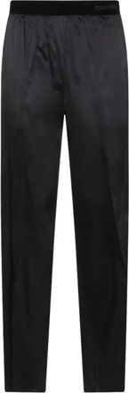 Tom Ford Rechte broek - Dames - Pyjama - Zwart - M - Satijn - Nachtkleding