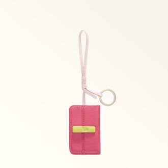Furla Iride Charm Toni Velvet Pink Multicolore Pelle Stampata + Pelle Effetto Specchio Donna