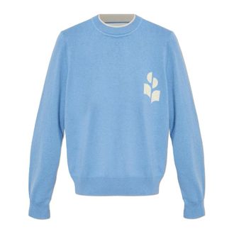 Isabel Marant Round-neck Knitwear, female, Blue, Size: XS Lanta sweater