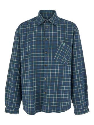 ERL check-pattern shirt - unisex - Cotton - M - Green