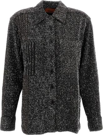 Missoni Caperdoni Textured Sequin Long-Sleeve Shirt
