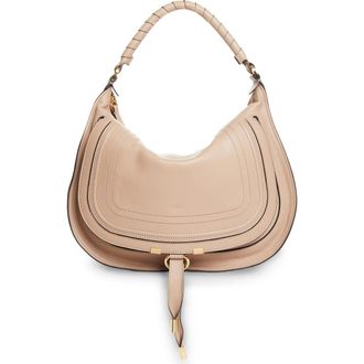 Chlo&eacute; Medium Marcie Suede Shoulder Bag in Woodsmoke at Nordstrom