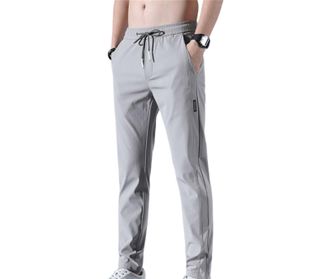 Generic Miracharm Pants for Men, Unisex Quick Dry Pull - On Stretch Pants, Drawstring Straight Leg with Pockets (Light Gray,4XL)