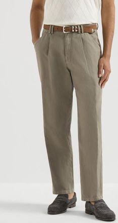 Brunello Cucinelli Garment-dyed trousers in Military at Nordstrom, Size 56 It