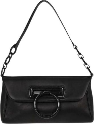 Ferragamo Pre-owned Shoulder Bags, female, Black, Size: ONE SIZE Pre-owned Shoulder Bag