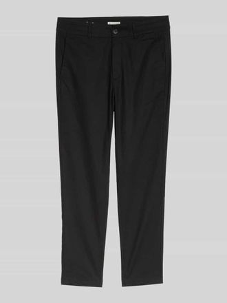 Tom Tailor Denim Straight Leg Hose aus Leinen-Baumwoll-Mix in Black, Gr&ouml;&szlig;e XXL