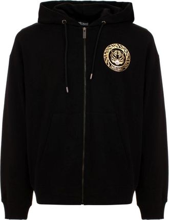 Just Cavalli Zwarte Hoodie Truien - Heren - Vesten met rits - Zwart - M - Hoodies & sweatvesten