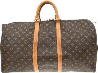 Louis Vuitton Pre-owned Weekend Bags, female, Brown, Size: ONE SIZE Pre-owned Keepall Travel Bag
