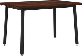 vidaXL 120 X 70 X 75 Cm Madera De Acacia S&oacute;lida Marr&oacute;n Oscuro Y Negro Vidaxl