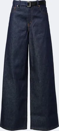 sacai Belted wide-leg jeans