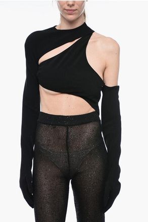 M&ocirc;not Asymmetric Top with Glove-Style Sleeves size 40