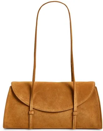 Reformation Elena Leather Shoulder Bag in Bracco Suede at Nordstrom