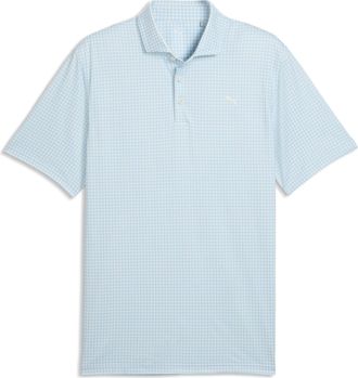 Puma Polo da golf CLOUDSPUN Mono Check da uomo, Abbigliamento, Bianco, XXL