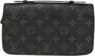 Louis Vuitton Pre-owned Zippy XL Monogram Eclipse Portemonnee - Dames - Vintage Clutch - Zwart - ONE Size - Leer - Vintage