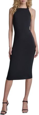 DKNY Logo Sleeveless Midi Body-Con Dress in Black at Nordstrom, Size Xx-Small