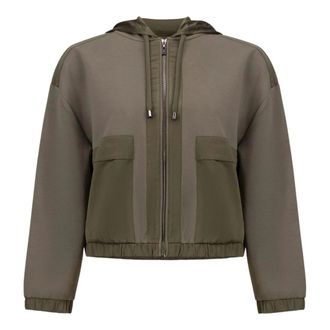 Joseph Ribkoff Hooded Boxy Jacket - Dames - Jassen - Groen - Maat: S Spandex