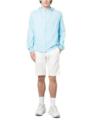 Fedeli Lightweight Zip-Up Jacket - Light Blue