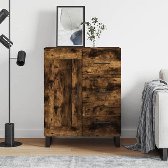 vidaXL Vidaxl - Aparador De Madera De Ingenier&iacute;a Roble Ahumado 69,5x34x90 Cm