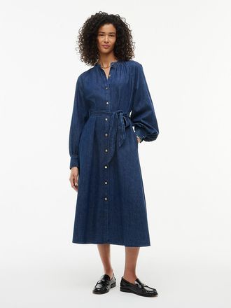 Tommy Hilfiger Womens Belted Denim Midi Dress - Myf - XL