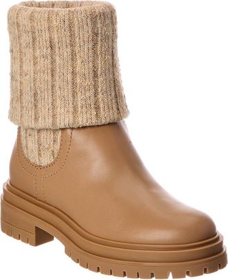 Gianvito Rossi Tenney 20 Knit & Leather Boot