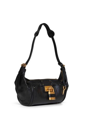 Chlo&eacute; Womens Crossbody Bag Paddington Black Calf Leather Shoulder