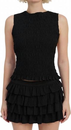 Emory Park Fallon Smocked Top In Black