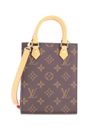 Louis Vuitton Petit Sac Plat Bag Monogram Canvas crossbody bag - Marrone
