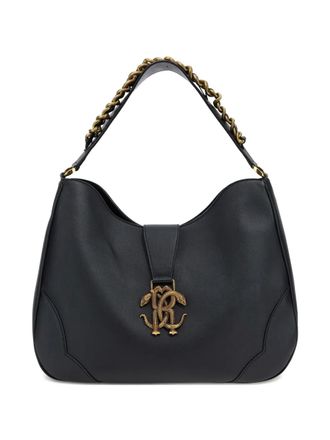 Roberto Cavalli chain-detail shoulder bag - women - Spandex/Elastane/Cotton/Bos Taurus - One Size - Black