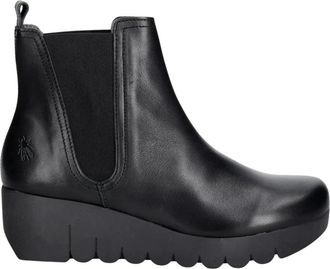 FLY London Voil 505Fly Enkellaarsjes - Dames - Chelseaboots - Zwart - 38 EU - Leer - Schoenen
