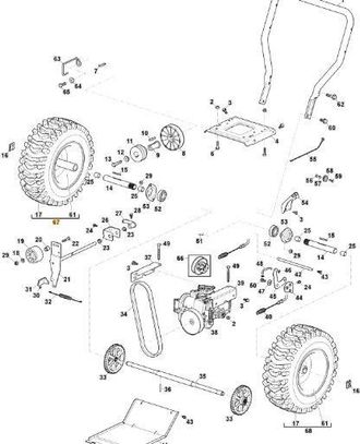 STIGA Sports Rueda Completa Derecha 166.5-8 Original Stiga - 118821116/0