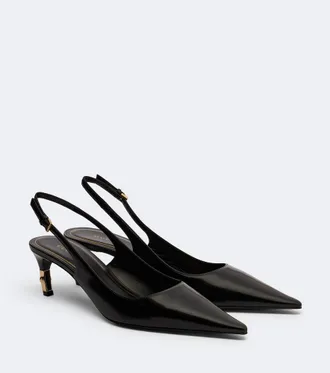 Gucci Eva leather slingback pumps