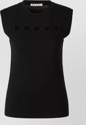 Marni cotton sleeveless cutout tank top