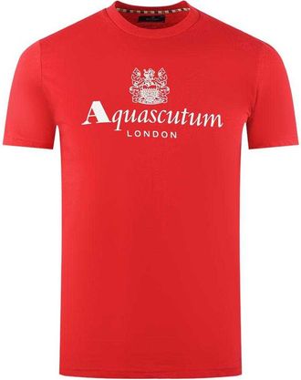 Aquascutum Heren London Aldis Logo T-Shirt (Rood)