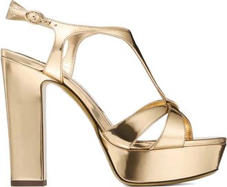 Jimmy Choo London 120 mm Kesia sandalen met plateauzool en hak - Goud