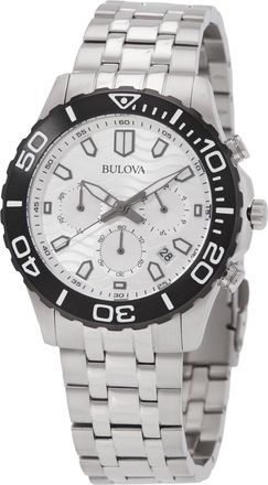 Bulova Chronograph White Dial Mens Watch 98B437