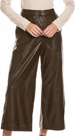 Tyler B&ouml;e Rebecca Pleather Crop Pants In Coffee