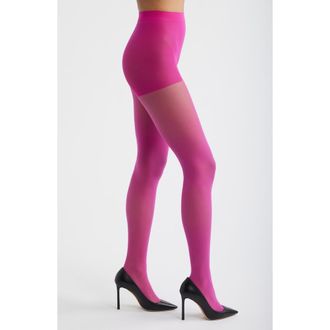 Hue Sheer Control Top Tights in Very Berry at Nordstrom, Size 1