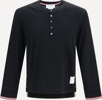 Thom Browne Buttoned Sweater with RWB cuffs Male 3