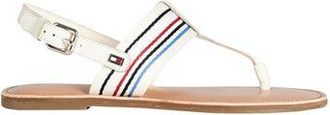 Tommy Hilfiger Thong Sandals with Buckle Fastening for Women in White Leather